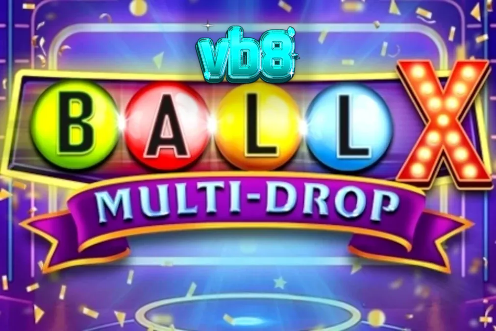 Ball X Multi-Drop স্লট গেমের নিয়ন থিম এবং গেমপ্লে ইন্টারফেস